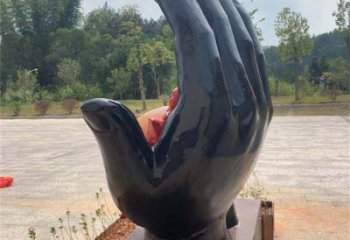 火球雕塑特供，標識雕塑，玻璃鋼手托火球雕塑生產