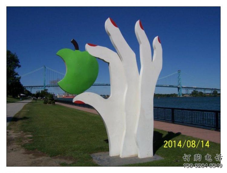 手掌雕塑提供，園林裝飾，不銹鋼手掌雕塑承接