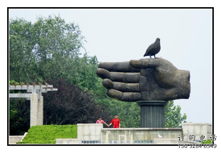 手掌雕塑優(yōu)選，陸地擺件，不銹鋼手掌雕塑承接