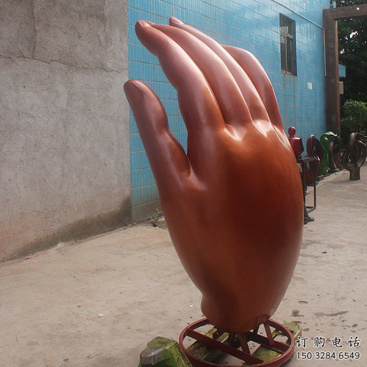 手指雕塑定做，公園小品，戶外不銹鋼手指雕塑廠家