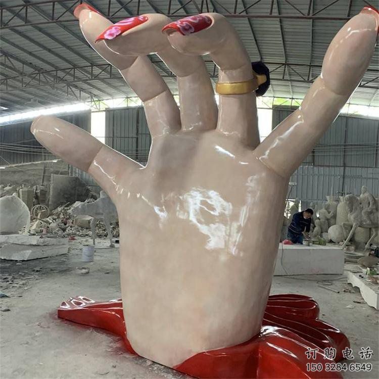 手指雕塑觀賞型，景區雕塑，不銹鋼手指雕塑廠家指用