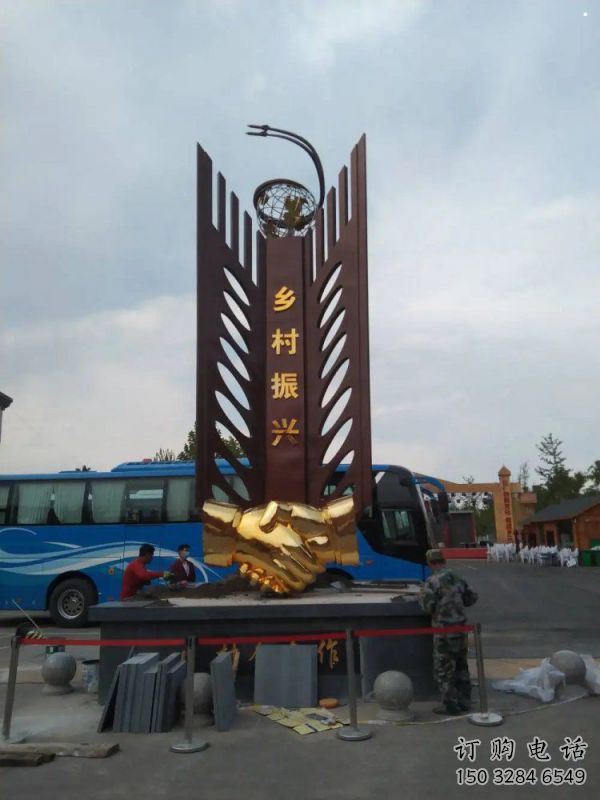 精神堡壘握手雕塑，廣場系列，不銹鋼握手雕塑優選