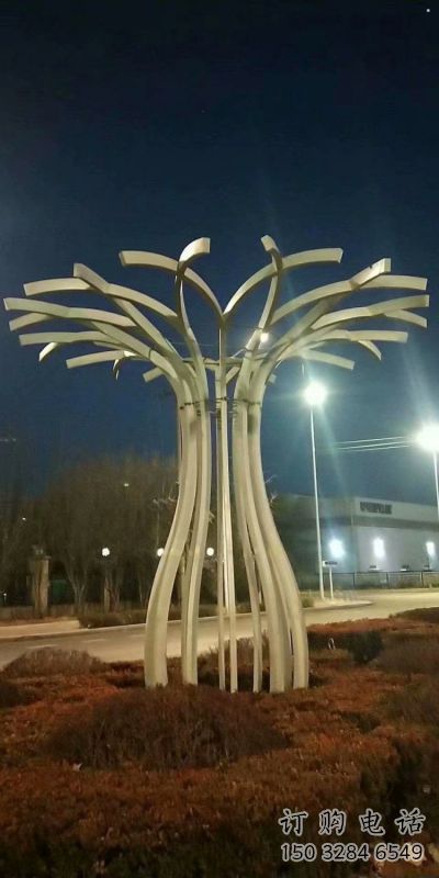 遮陽樹雕塑通用，城市雕塑，不銹鋼遮陽樹雕塑指用