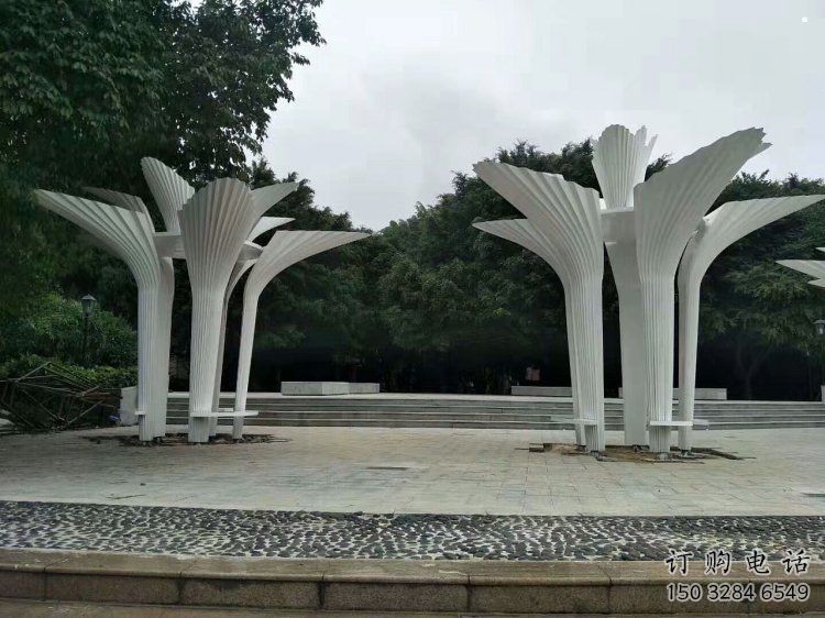 遮陽樹雕塑展品，公園小品，不銹鋼遮陽樹雕塑加工