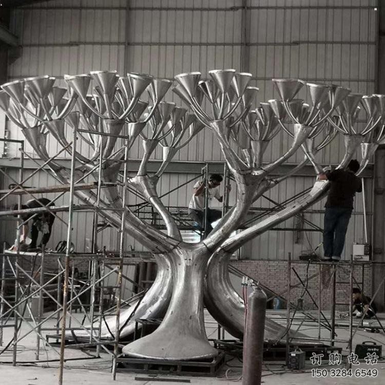 鏤空樹雕塑制造，景觀擺件，鏤空遮陽樹雕塑選定