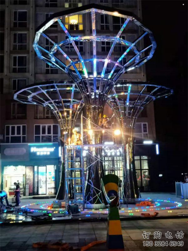 遮陽樹雕塑制造，歐式風格，鏤空遮陽樹雕塑廠家