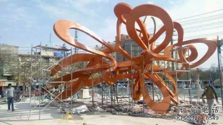 鏤空樹雕塑定做，城區小品，烤漆鏤空樹雕塑廠家