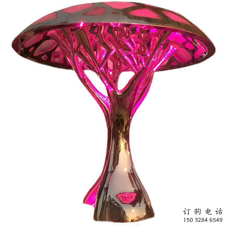 燈光樹雕塑通用，街頭雕塑，創意燈光蘑菇樹雕塑標準