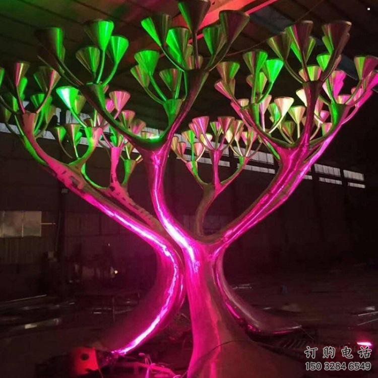 戶外燈光樹雕塑通用，陸地擺件，燈光蘑菇樹雕塑優(yōu)選
