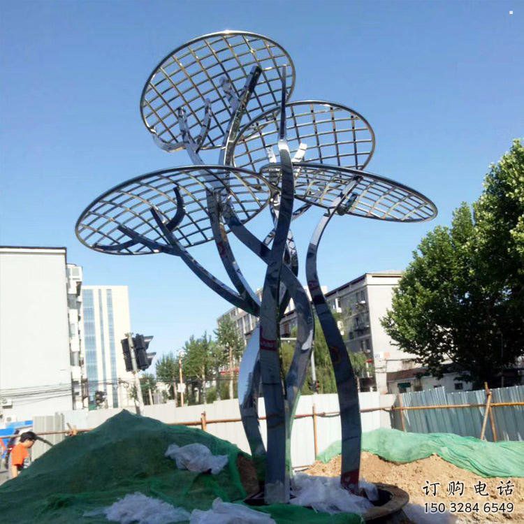 蘑菇樹雕塑精品，景觀概念，現代鏤空蘑菇樹雕塑通用