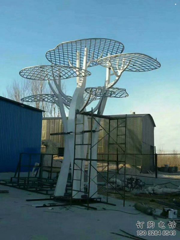 蘑菇樹雕塑制作，景區雕塑，城市鏤空蘑菇樹雕塑提供