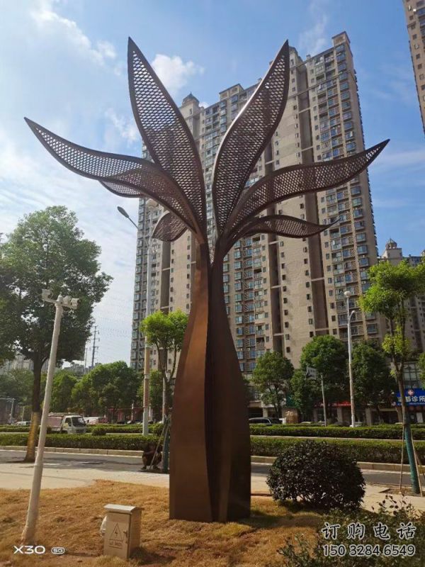 仿真樹葉雕塑，校園雕塑，彩繪仿真樹葉雕塑廠家