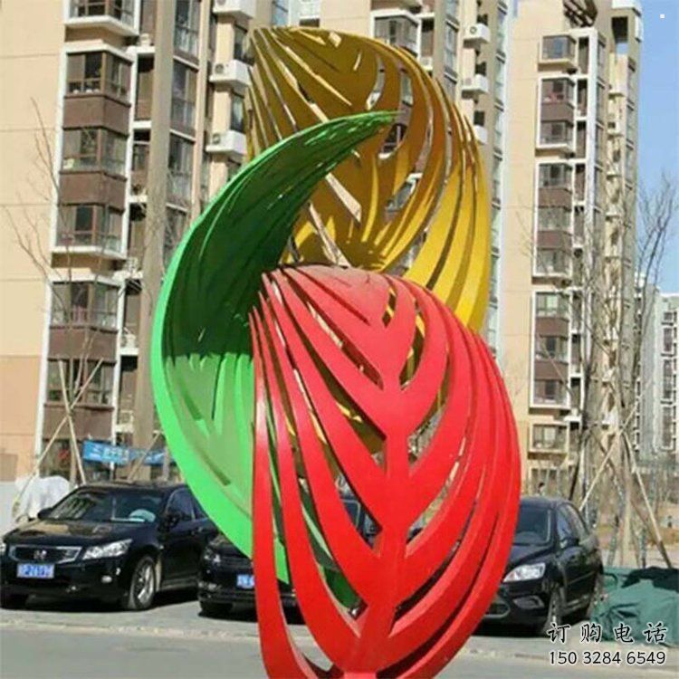 仿真樹葉雕塑制造商，小區擺件，彩繪仿真樹葉雕塑制造商