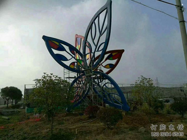 燈光樹葉雕塑優選，景區案例，抽象燈光樹葉雕塑選用