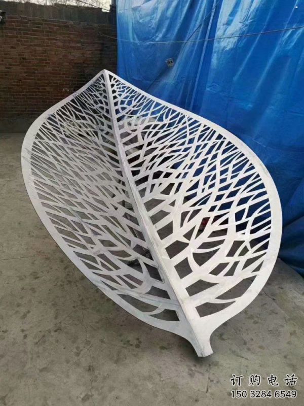 樹葉雕塑定做，標識雕塑，鏤空樹葉雕塑選定