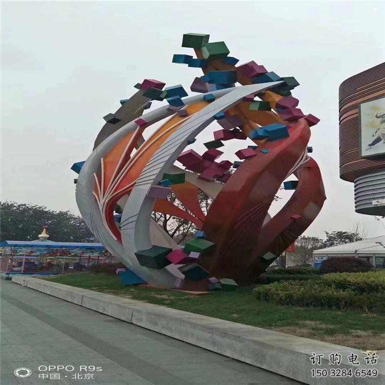 樹葉雕塑精選，市標雕塑，金屬烤漆樹葉雕塑廠家