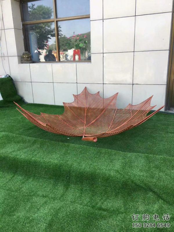 鏤空樹葉雕塑系列，小區雕塑，鐵藝樹葉雕塑定做廠家