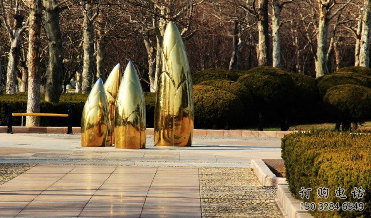 竹筍雕塑制造，戶外擺放，不銹鋼竹筍雕塑定制廠家