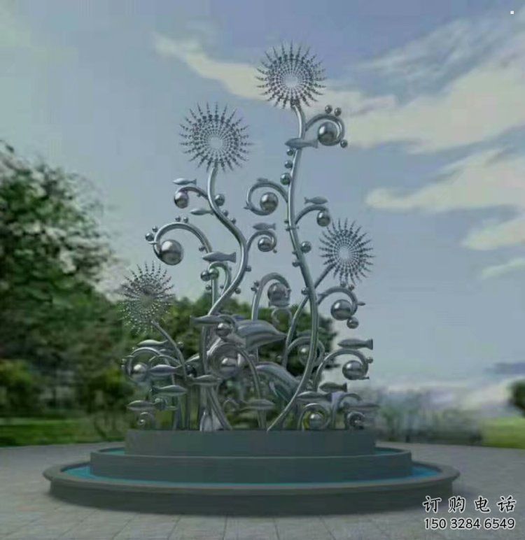 風鈴樹雕塑精選，彩鋼制作，不銹鋼風鈴樹雕塑工廠