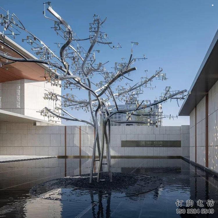 風鈴樹雕塑通用，鍛造工藝，不銹鋼風鈴樹雕塑通用
