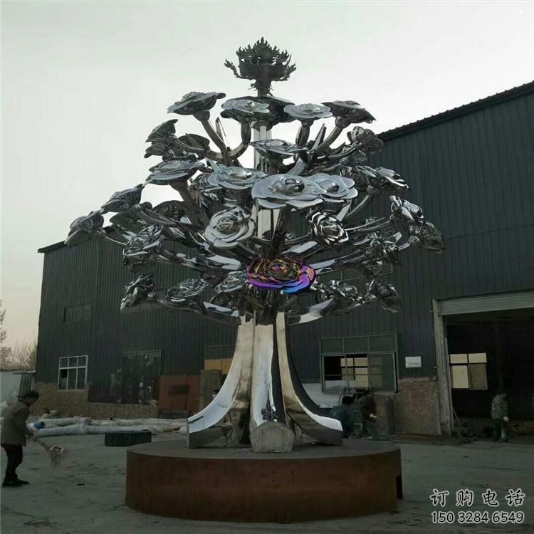 花樹雕塑精選，廣場系列，不銹鋼花樹雕塑承接