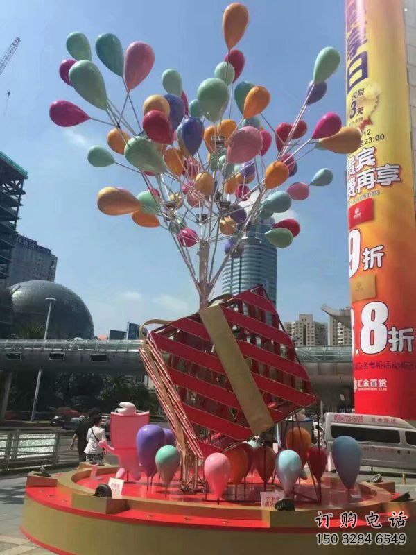 氣球樹雕塑定價，景區雕塑，玻璃鋼氣球樹雕塑生產商
