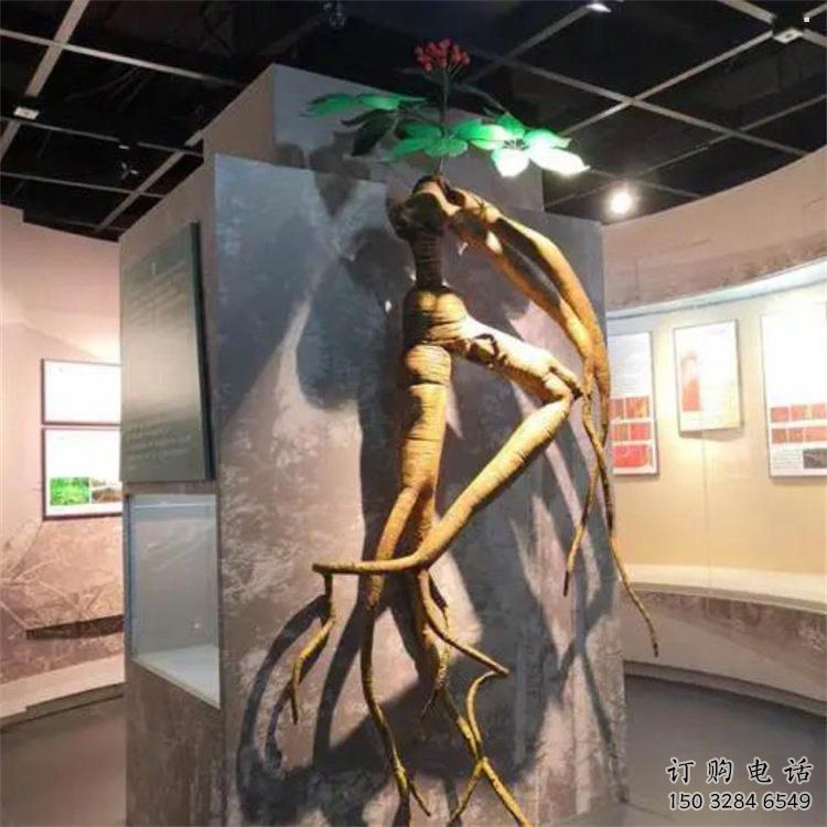 人參雕塑承接，形象組合，室外人參樹雕塑廠家