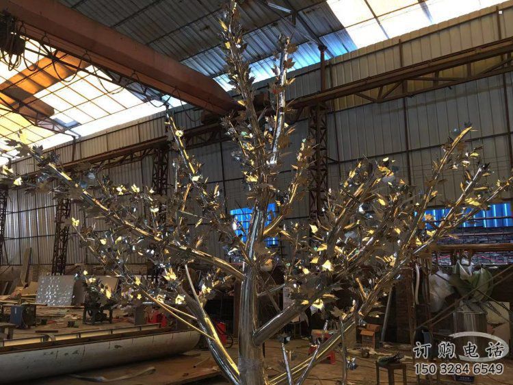 樹雕塑供應，城市雕塑，大型不銹鋼樹雕塑制造