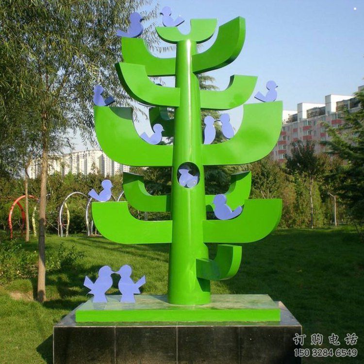 大型樹干雕塑定制，多彩藝術，不銹鋼樹干雕塑定價