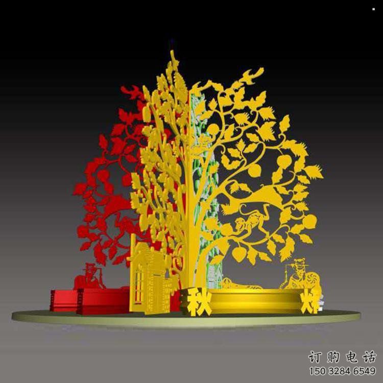 樹干雕塑訂做，小區(qū)雕塑，不銹鋼樹干雕塑廠