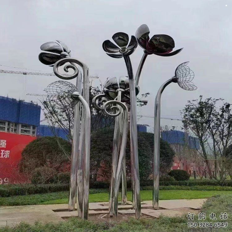 四葉草雕塑標準，陸地擺件，不銹鋼四葉草雕塑定制