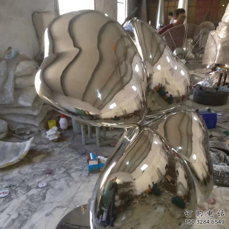 四葉草雕塑訂做，街道標識，不銹鋼四葉草雕塑定做