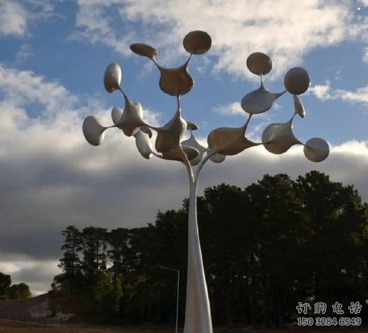 發財樹雕塑訂做，多彩藝術，不銹鋼發財樹雕塑制造