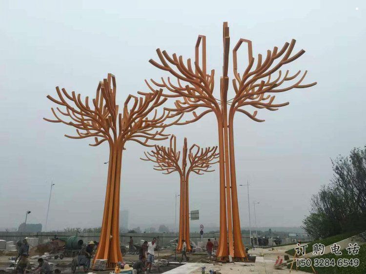 發(fā)財(cái)樹(shù)雕塑生產(chǎn)，標(biāo)識(shí)雕塑，不銹鋼發(fā)財(cái)樹(shù)雕塑優(yōu)選
