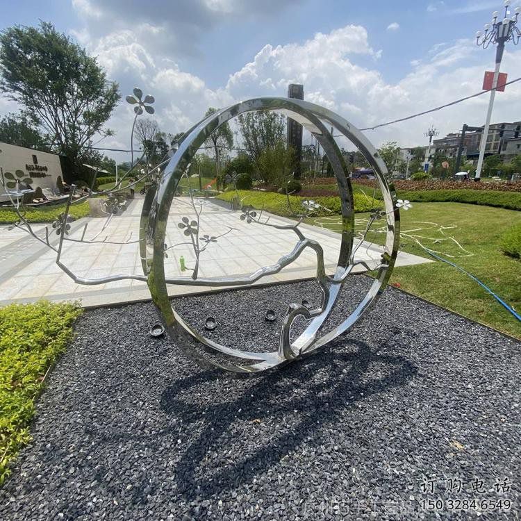 圓環樹雕塑預定，戶外雕塑，不銹鋼圓環樹雕塑特供