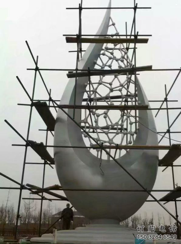 水滴雕塑生產(chǎn)，景區(qū)案例，景觀不銹鋼水滴雕塑優(yōu)選