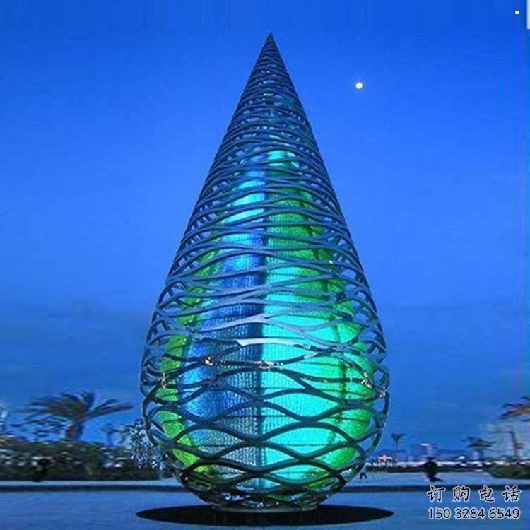 水滴雕塑訂做，城市裝飾，庭院鏤空水滴雕塑展品