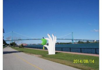 手掌雕塑制造，廣場雕塑，制造不銹鋼手掌雕塑廠家