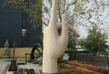 手指雕塑訂做，街景小品，不銹鋼一指禪雕塑廠家