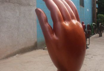 手指雕塑定做，公園小品，戶外不銹鋼手指雕塑廠家