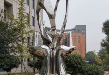 雙手雕塑指用，小區雕塑，廣場不銹鋼雙手雕塑制作