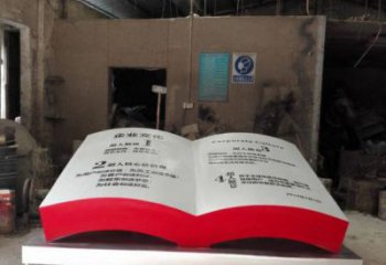 書(shū)籍雕塑廠家優(yōu)選，陸地?cái)[件，玻璃鋼書(shū)籍雕塑供應(yīng)