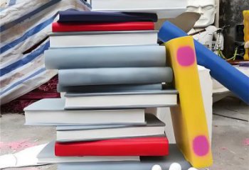 疊書雕塑供需，標識雕塑，不銹鋼疊書雕塑制造商
