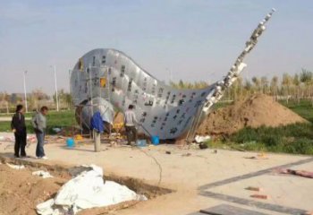 書卷雕塑供應(yīng)，市標(biāo)雕塑，不銹鋼書卷雕塑生產(chǎn)商