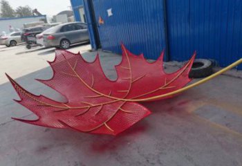 鏤空楓葉雕塑制造，白鋼構件，鐵藝楓葉雕塑廠家提供