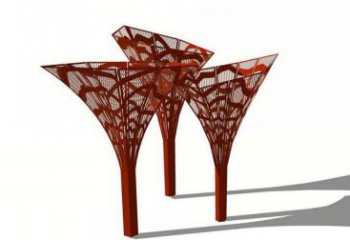 遮陽樹雕塑定制，小區雕塑，不銹鋼遮陽樹雕塑提供