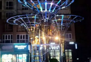 遮陽樹雕塑制造，歐式風格，鏤空遮陽樹雕塑廠家