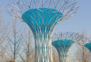 大型鏤空樹雕塑常用，戶外擺放，烤漆鏤空樹雕塑廠