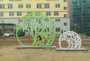 鏤空樹雕塑選定，美陳雕塑，現代鏤空剪紙樹雕塑優選