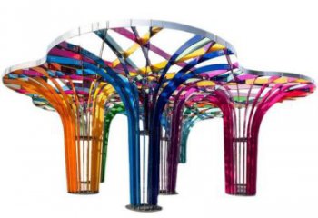 燈光樹雕塑，標識雕塑，燈光蘑菇樹雕塑制造廠家